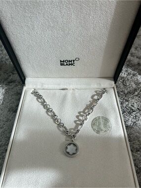 Montblanc Silver-Tone Star Emblem Chain Necklace